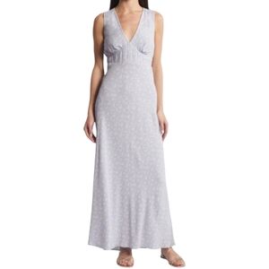 Nordstrom Treasure & Bond Light Purple Floral V-neck Maxi‎ Dress SZ XS NWT